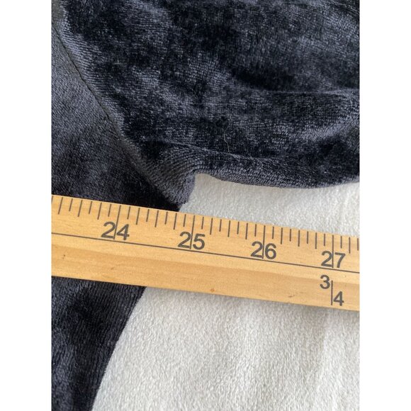 Velvet Long-Sleeve Top By Artifact New York In Black Whimsigoth Large - Picture 3 of 6